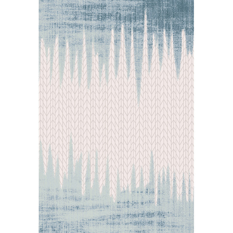 Blue White Geometric Modern Striped Patterned Non-slip Sofa Rug Table Rug Area Rugs Customizable