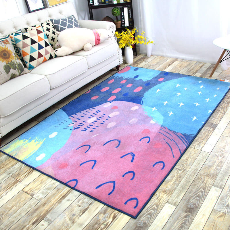 Nordic Romantic Series Sweet Geometric Carpet Rug 03
