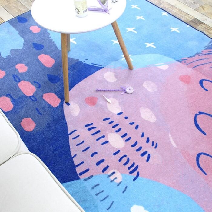 Nordic Romantic Series Sweet Geometric Carpet Rug 03