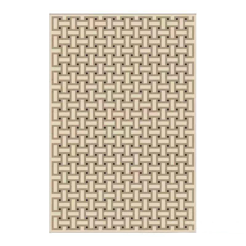 French Retro Styles Coffee Table Mat Soft Faux Cashmere Rug for Living Room Bedroom