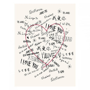 I Love You in all languages Floor Mat Soft Faux Cashmere Rug