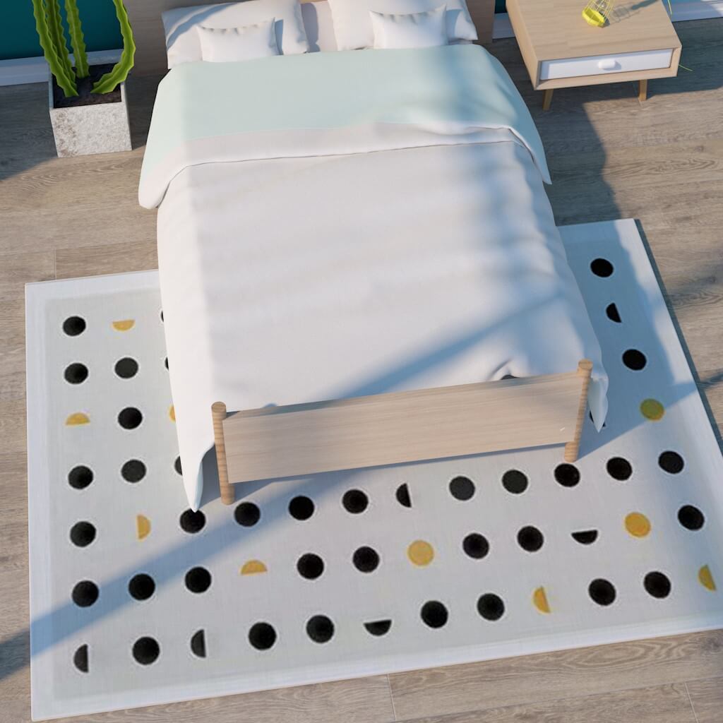 Modern Geometric Floor Mat Soft Faux Cashmere Rug