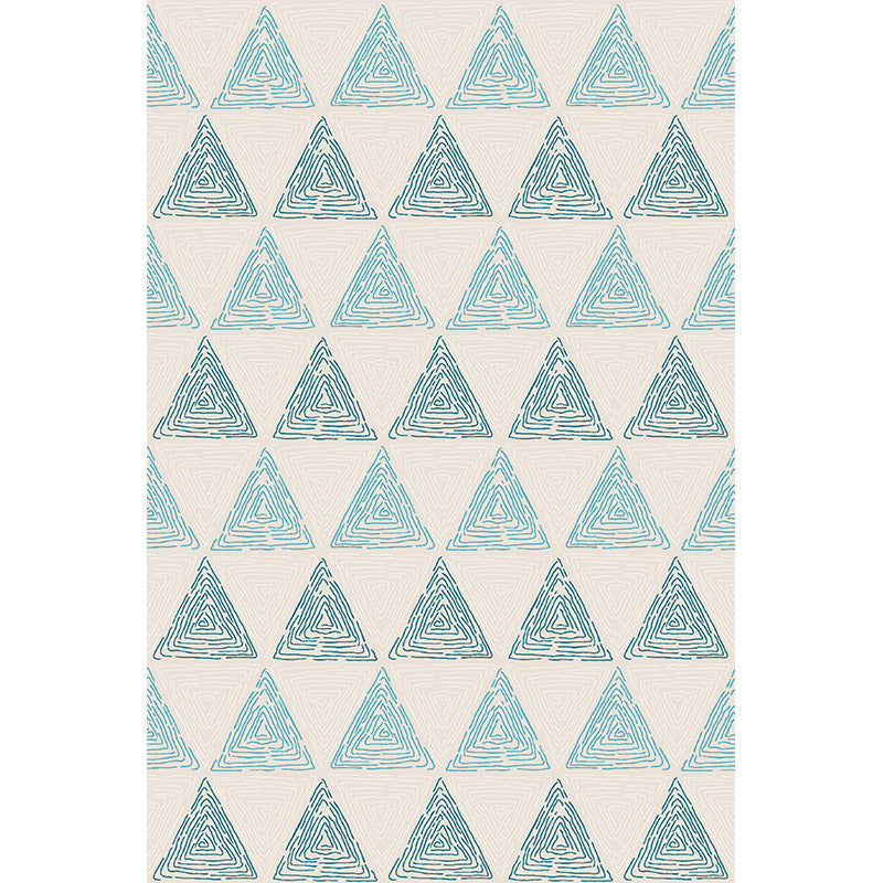 Light Blue Geometric Modern Patterned Non-slip Sofa Rug Table Rug Area Rugs Customizable