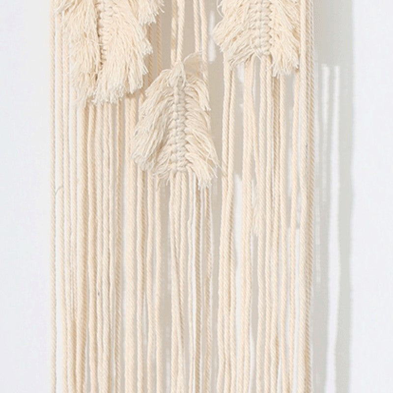 01 Circle Tassel Tapestry Handwoven Wall Decoration Wicker wall basket