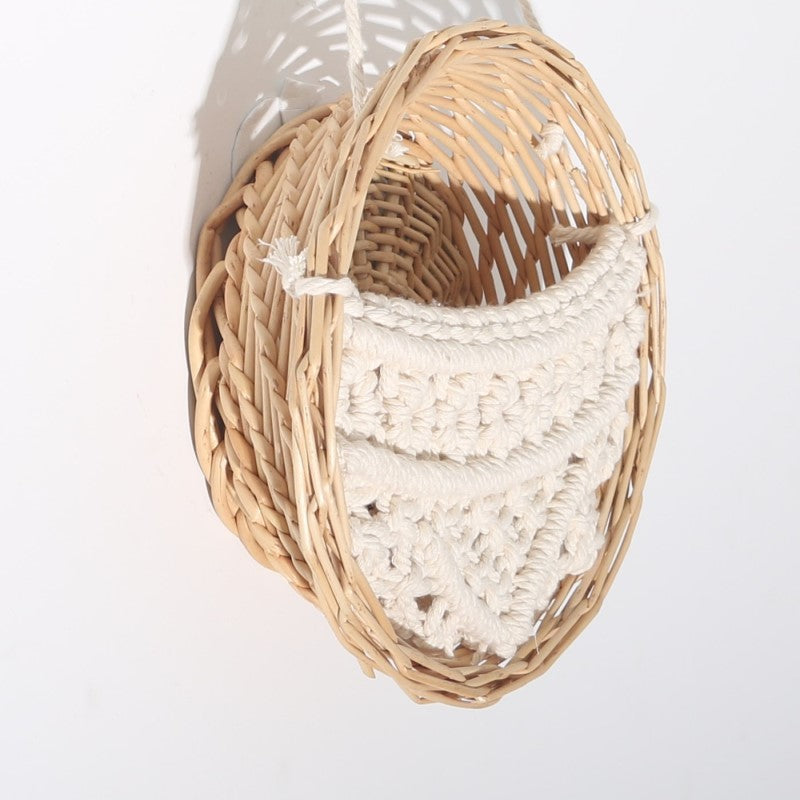 03 Circle Tapestry Handwoven Wall Decoration Wicker Wall Basket