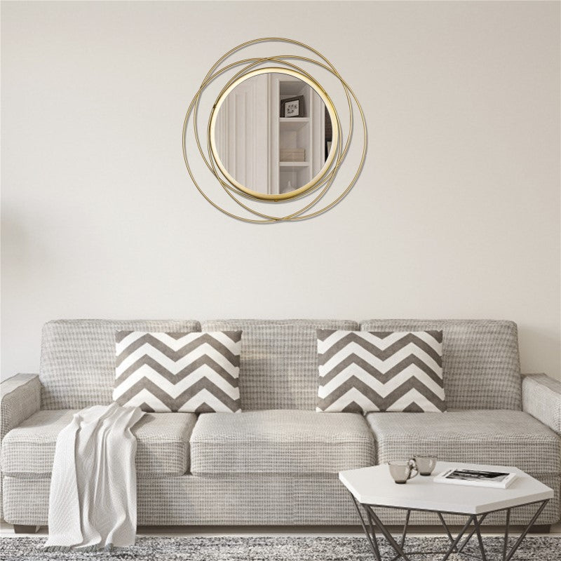 Golden Rings Hanging Mirror Wall Living Room Bedroom 0ffice