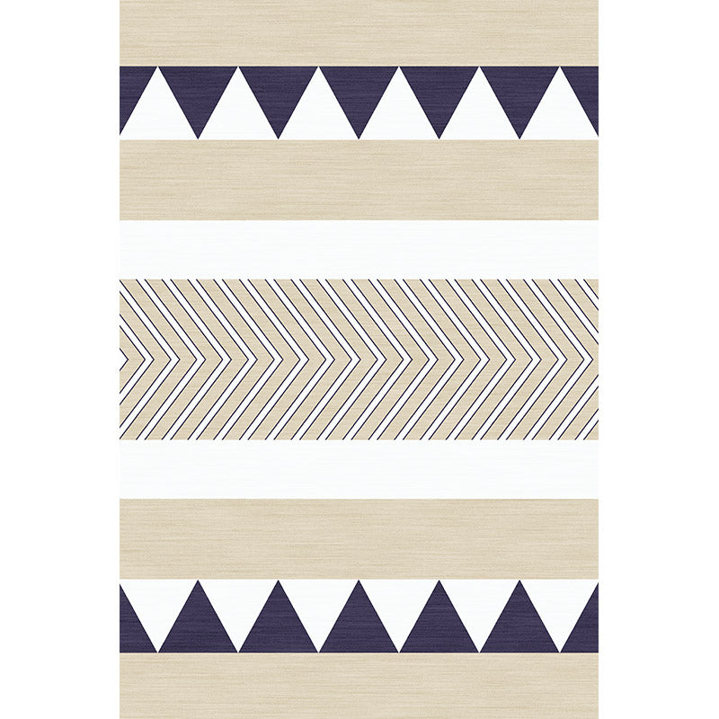 Beige Geometric Modern Striped Patterned Non-slip Sofa Rug Table Rug Area Rugs Customizable