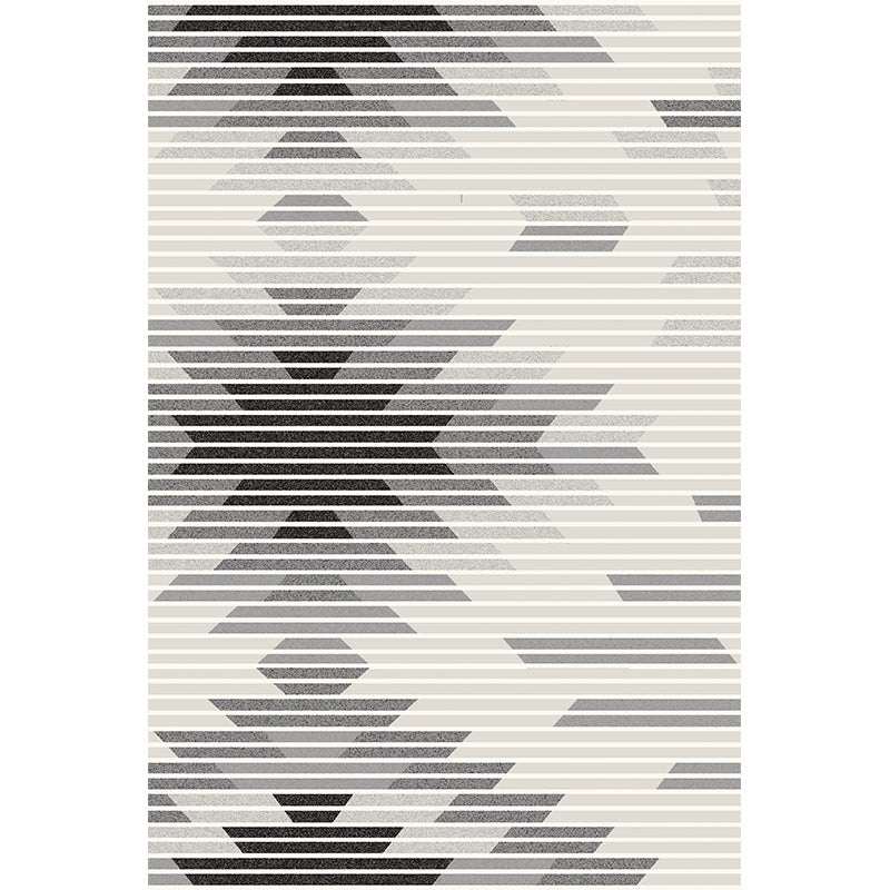 Warm Color Grey Beige Modern Sofa Table Geometric Patterned Striped Area Rugs Customizable