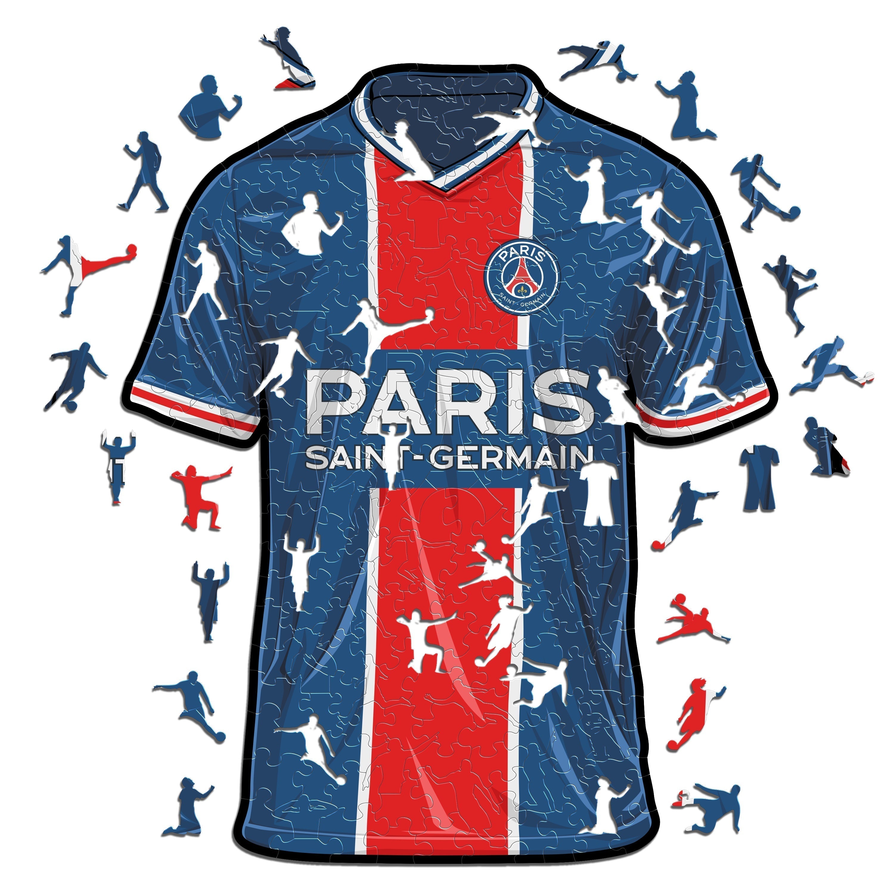 4 PACK PSG FC® Logo + Jersey + Lionel Messi + Kylian Mbappé