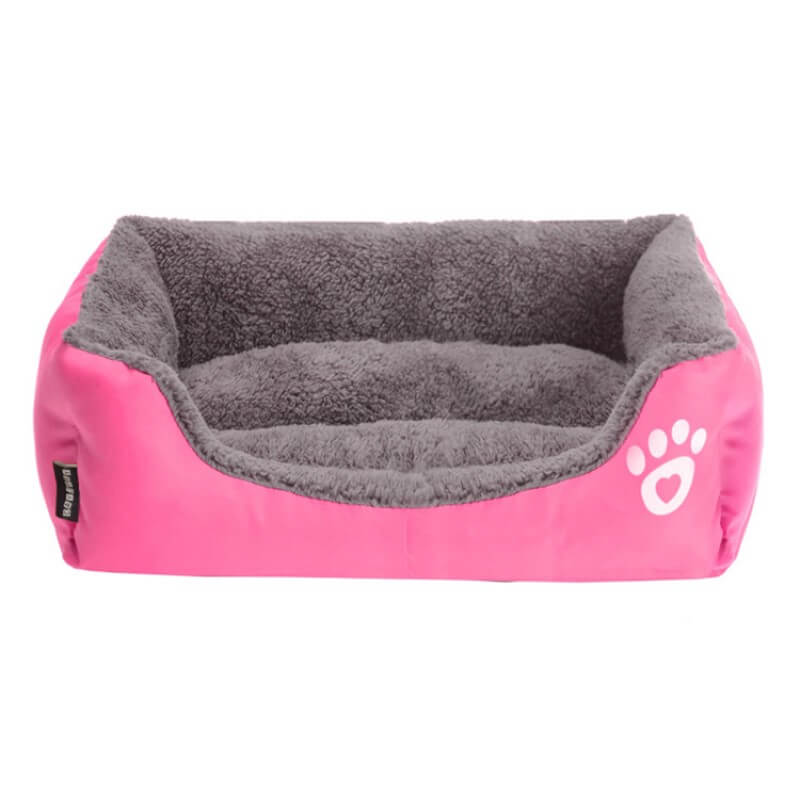 Candy-colored Pink Luxurious Super Soft Non-slip Bottom Pet Sofa Washable Pets Bed