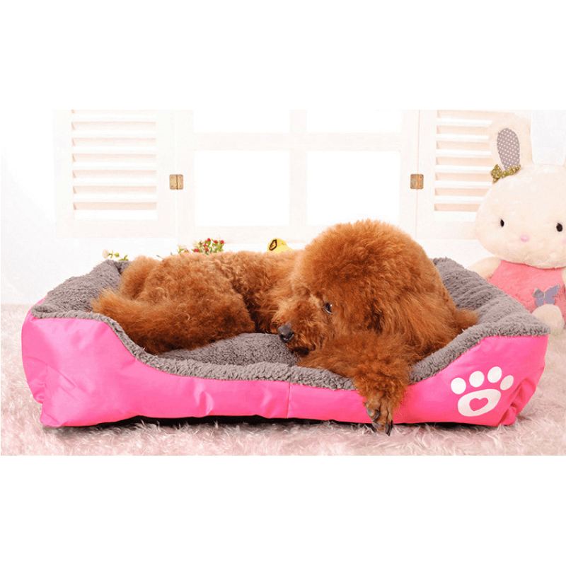 Candy-colored Pink Luxurious Super Soft Non-slip Bottom Pet Sofa Washable Pets Bed