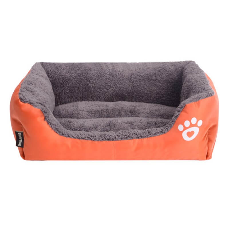 Orange Luxurious Super Soft Non-slip Bottom Pet Sofa Washable Pets Bed