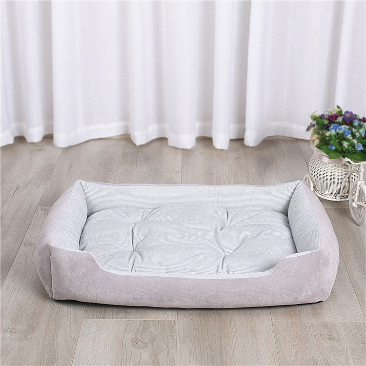 Light Gray Plush Pet Nest Soft Breathable Cat Bed Dog Bed