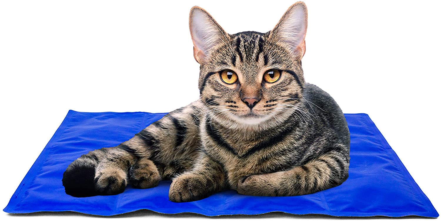 Pure Blue Color Dog & Cat Cool Mat, Self Cooling Gel Mat Pads Pet Cool Beds