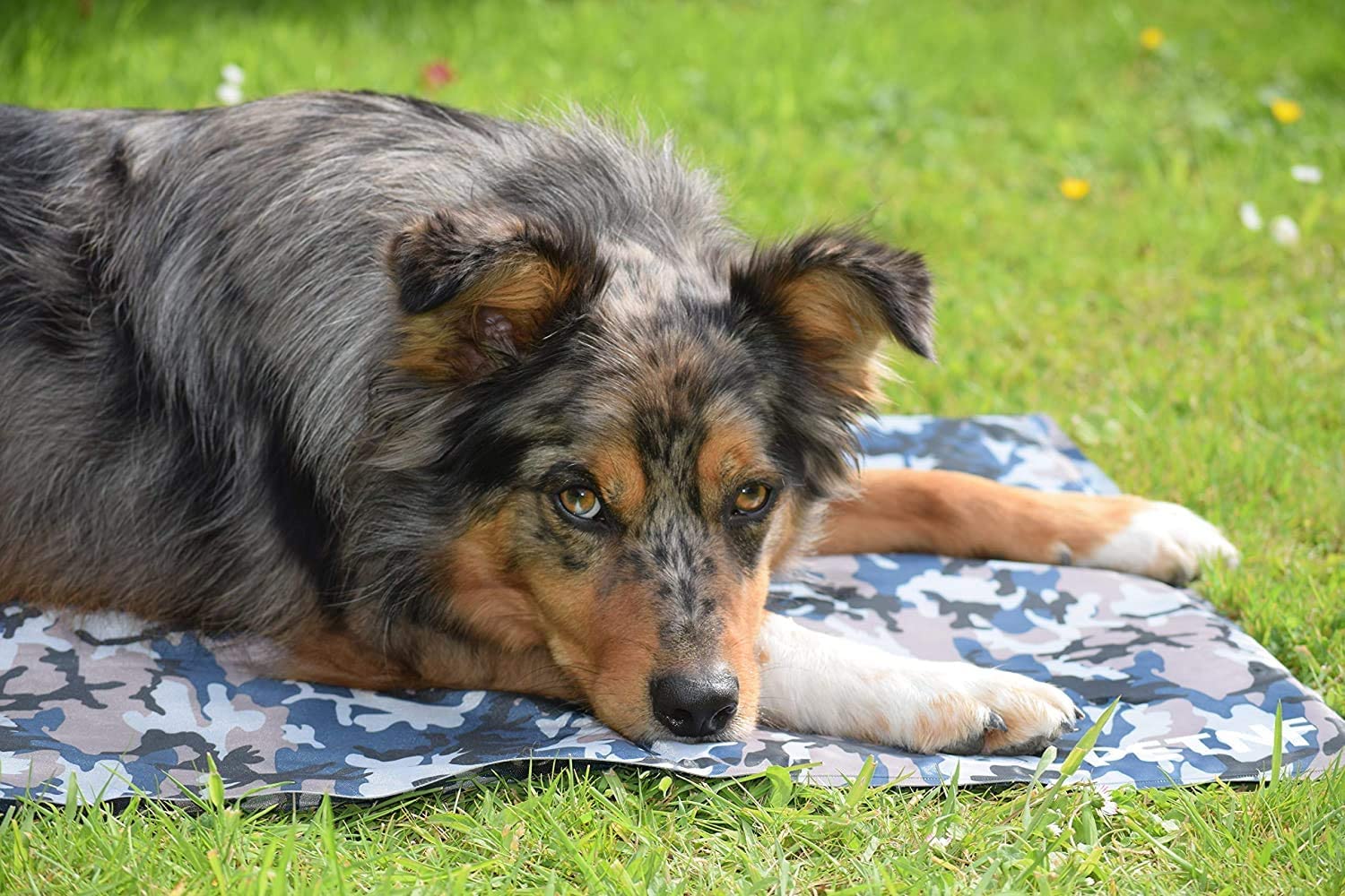 Grey Camouflage Dog & Cat Cool Mat, Self Cooling Gel Mat Pads Pet Cool Beds