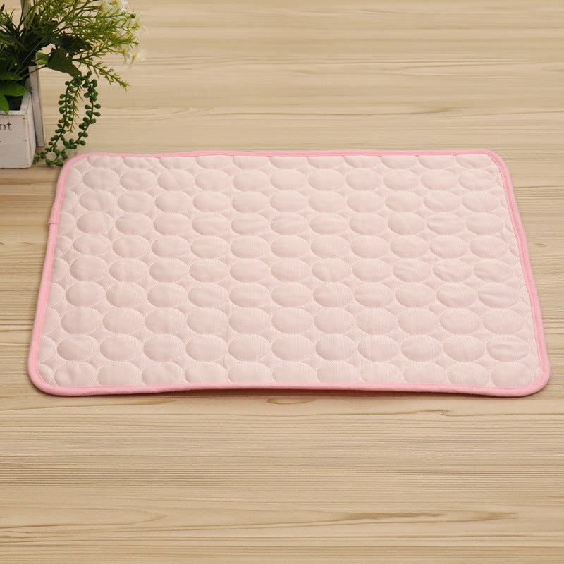 Pink Dog Cat Mat Bed Self Cooling Non Toxic Mat Pad Pet Ice Silk Cooling Mat