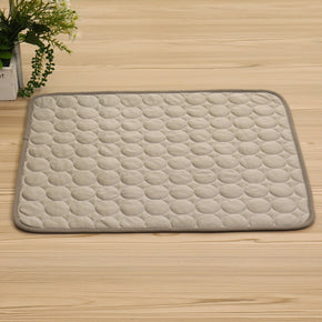 Light Gray Circle Pattern Pets Cooling Mat