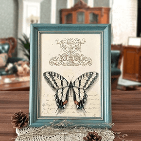 Turquoise Vintage Portrait Photo Frames Retro Landscape & Horizontal Poster Frame Standing or Wall Mountable, Birthday Gift for Parents Woman Wedding Anniversary