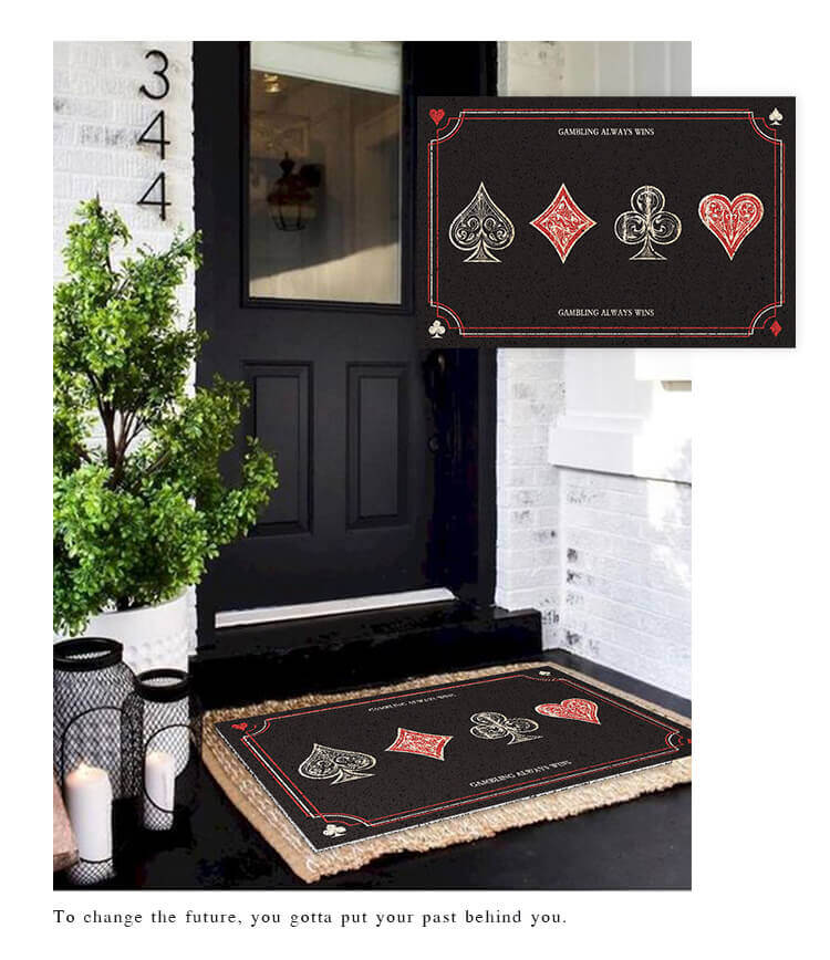 Poker Series (Always Win) Dust Removal Doormat Entrance Non-slip Outdoor Floormat