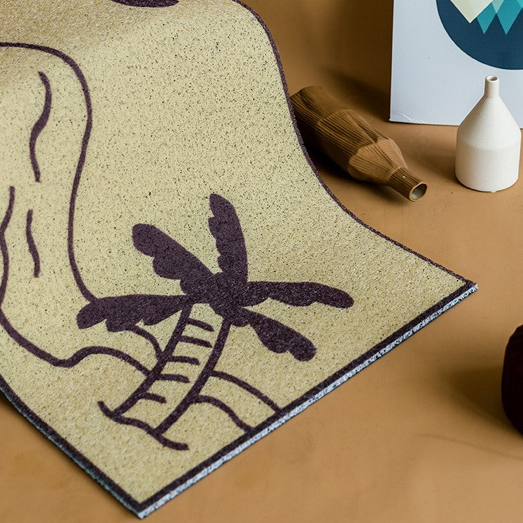 Creative Coconut Tree Dust Remove Doormat Entrance Non-slip Outdoor Floormat
