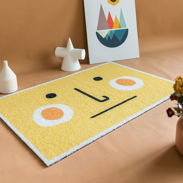 Creative Fried Eggs Dust Remove Doormat Entrance Non-slip Outdoor Floormat