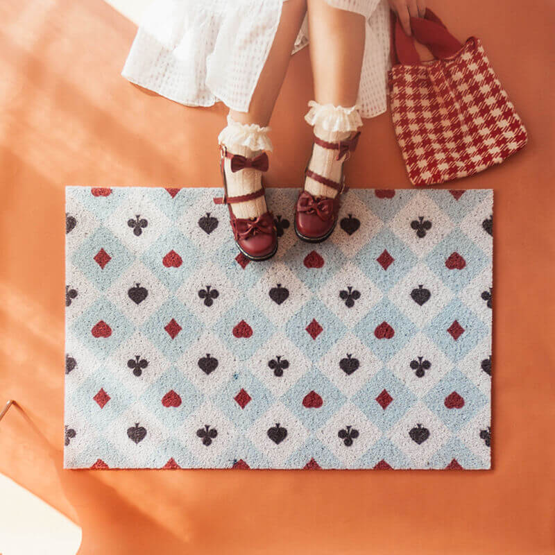 Diamond Checkered Dust Remove Doormat Entrance Non-slip Outdoor Floormat
