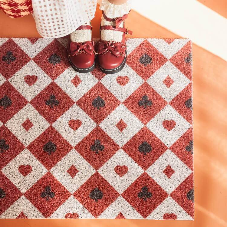 Diamond Checkered Dust Remove Doormat Entrance Non-slip Outdoor Floormat