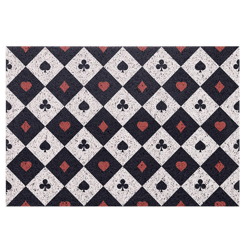 Diamond Checkered Dust Remove Doormat Entrance Non-slip Outdoor Floormat