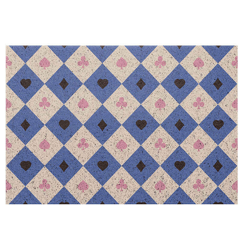 Diamond Checkered Dust Remove Doormat Entrance Non-slip Outdoor Floormat