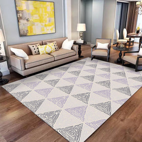 Purple Geometric Modern Patterned Non-slip Sofa Rug Table Rug Area Rugs Customizable