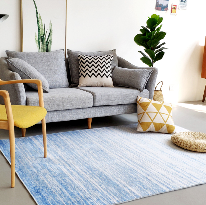 Gradient Colour Simple Modern Plain Rug Bedroom Living Room Sofa Rugs Floor Mat