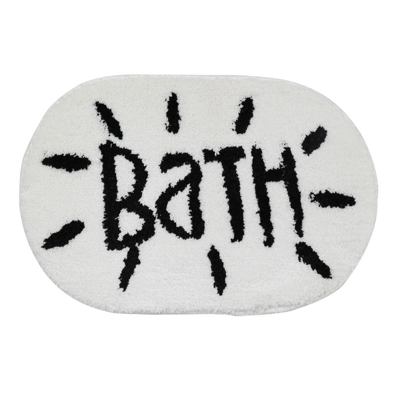 Modern Shaggy  Soft Absorbent Floor Rugs Entryway Bathroom Doormats Anti-slip Mat - Bath/Enter