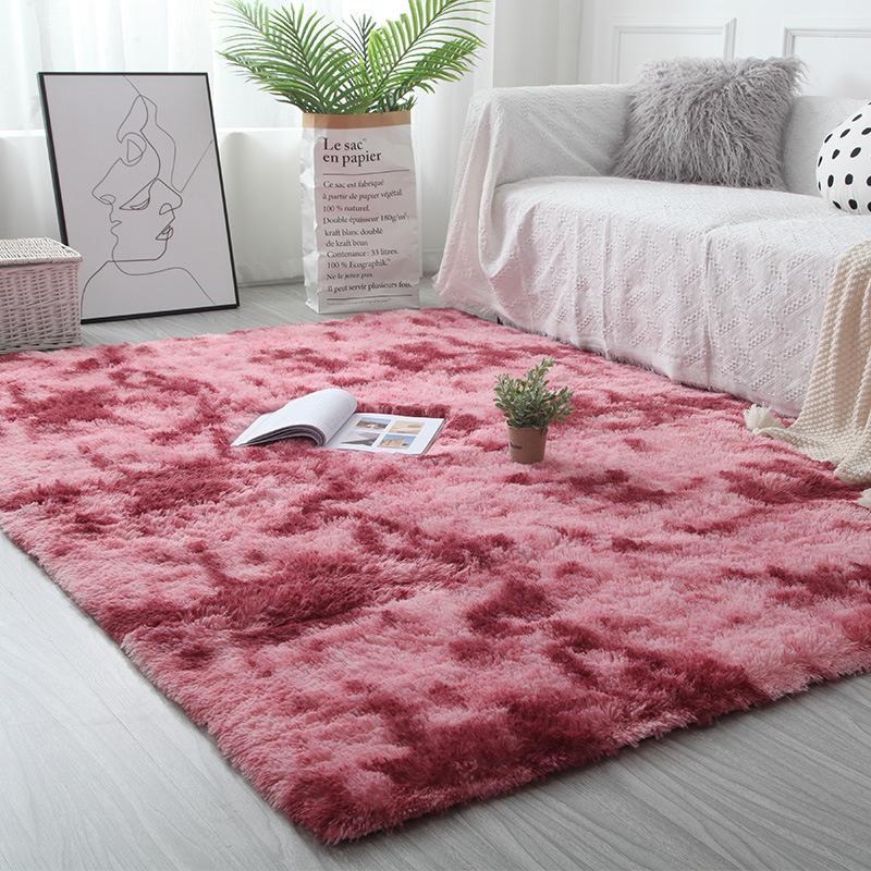 Collection: 9 Gradient Colours Modern Plain Carpet Bedroom Living Room Sofa Rugs Soft Plush Shaggy Rugs