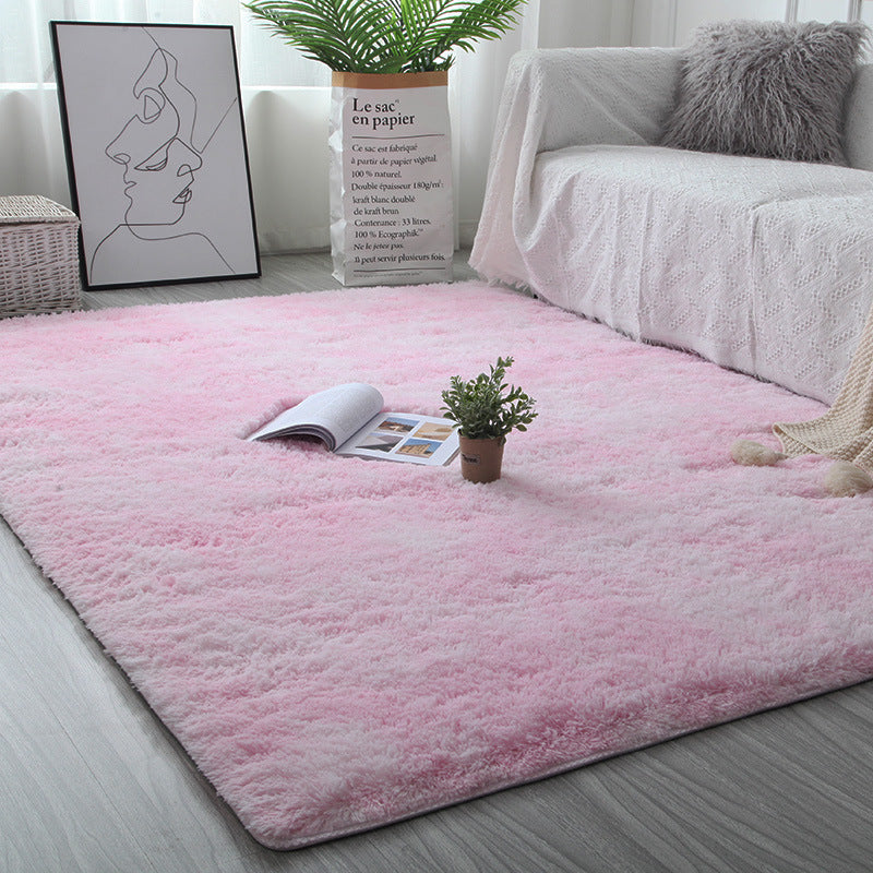 Collection: 9 Gradient Colours Modern Plain Carpet Bedroom Living Room Sofa Rugs Soft Plush Shaggy Rugs