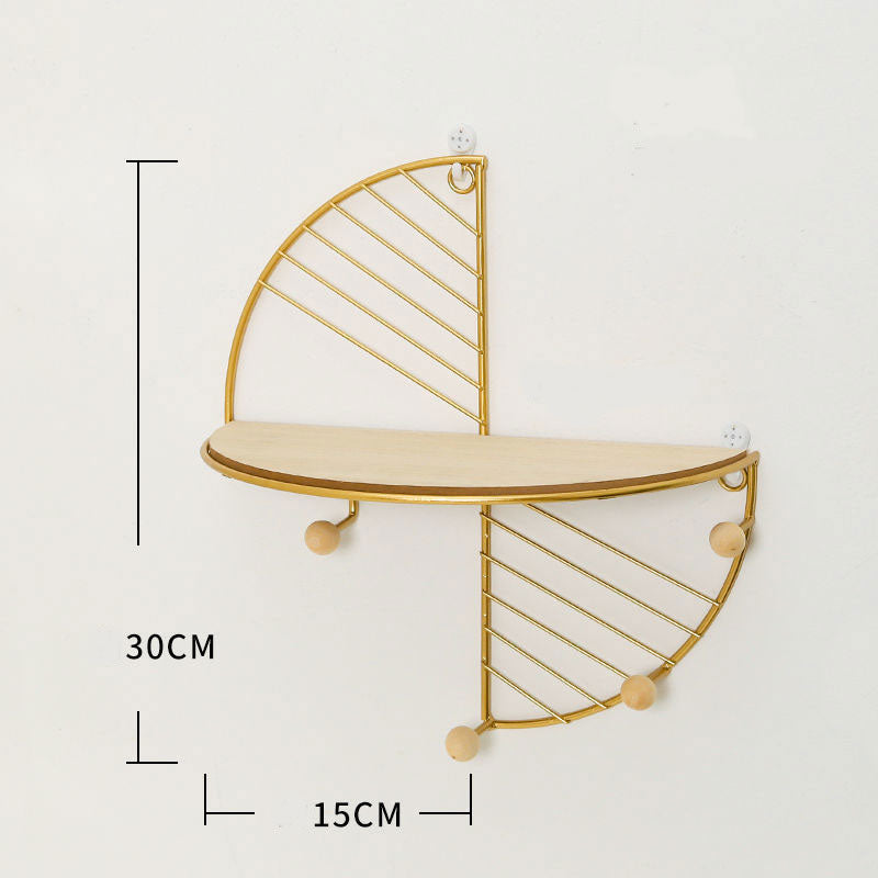 Gold Wall Decoration Scalloped Home Decor Convenient Shelf