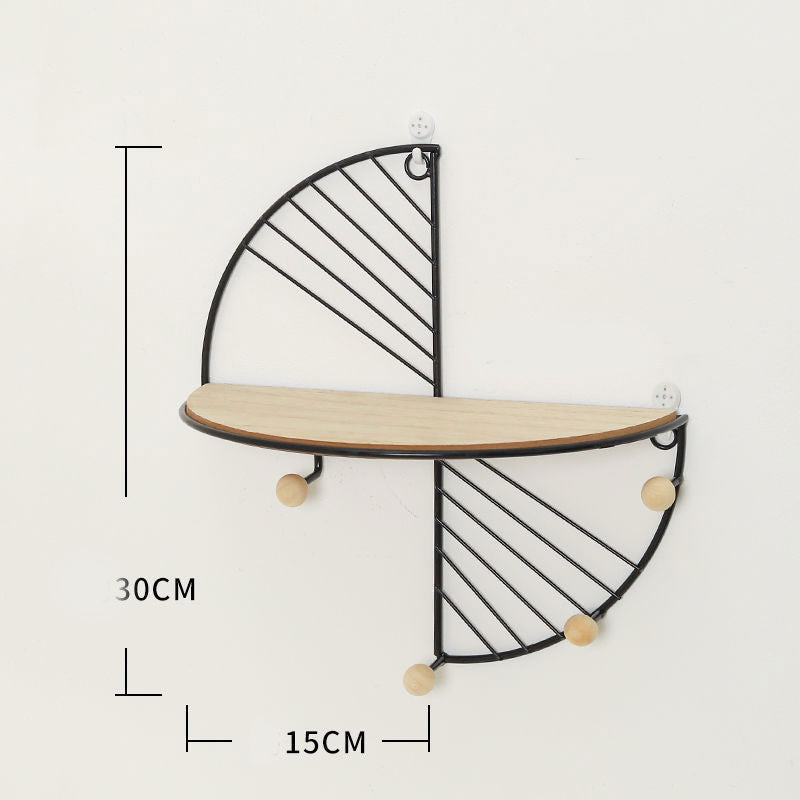 Black Wall Decoration Scalloped Home Decor Convenient Shelf