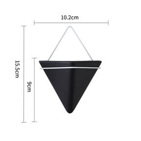 Black Creative Living Room Wall Hanging Flower Pot Greenery Hanging Background Wall Decoration