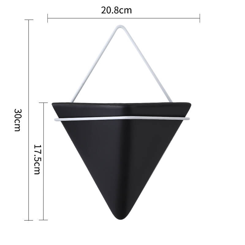 Black Creative Living Room Wall Hanging Flower Pot Greenery Hanging Background Wall Decoration