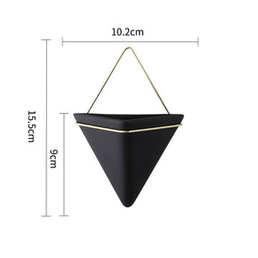 02 Black Creative Living Room Wall Hanging Flower Pot Greenery Hanging Background Wall Decoration