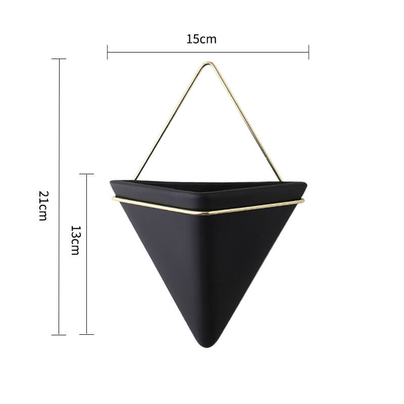 02 Black Creative Living Room Wall Hanging Flower Pot Greenery Hanging Background Wall Decoration