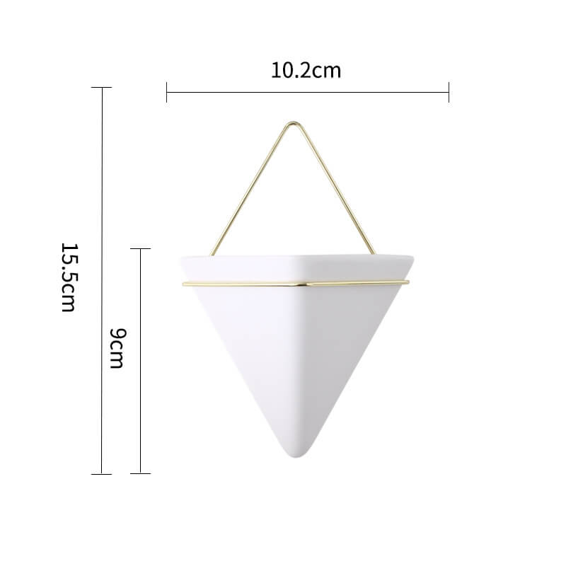 White Creative Living Room Wall Hanging Flower Pot Greenery Hanging Background Wall Decoration
