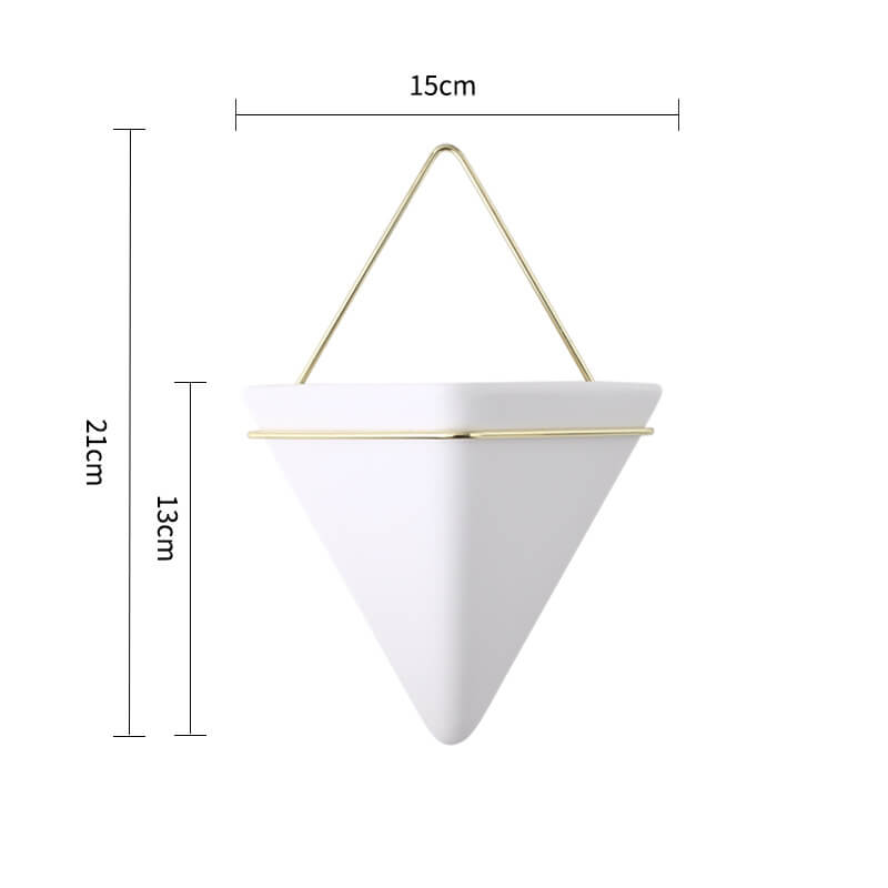 White Creative Living Room Wall Hanging Flower Pot Greenery Hanging Background Wall Decoration