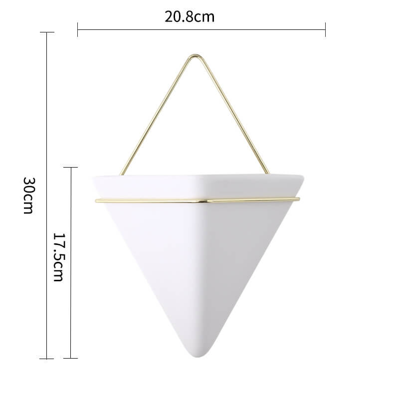 White Creative Living Room Wall Hanging Flower Pot Greenery Hanging Background Wall Decoration