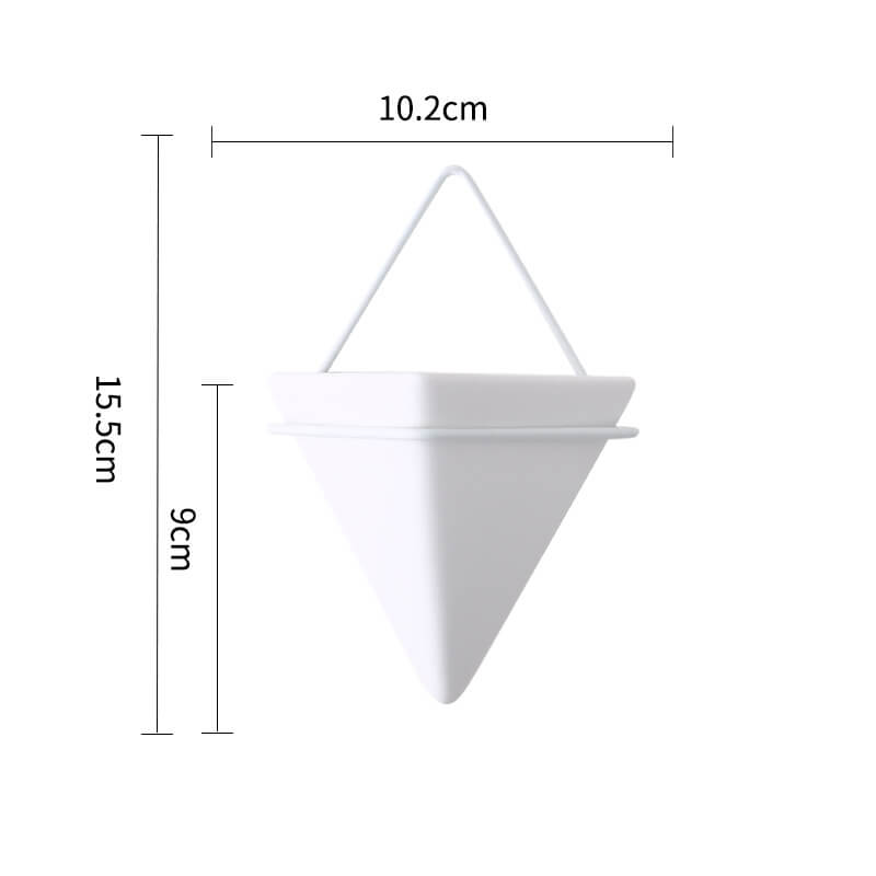 01 White Creative Living Room Wall Hanging Flower Pot Greenery Hanging Background Wall Decoration