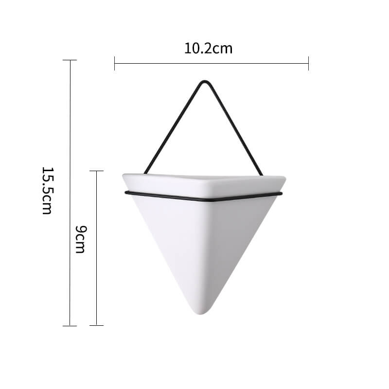 02 White Creative Living Room Wall Hanging Flower Pot Greenery Hanging Background Wall Decoration