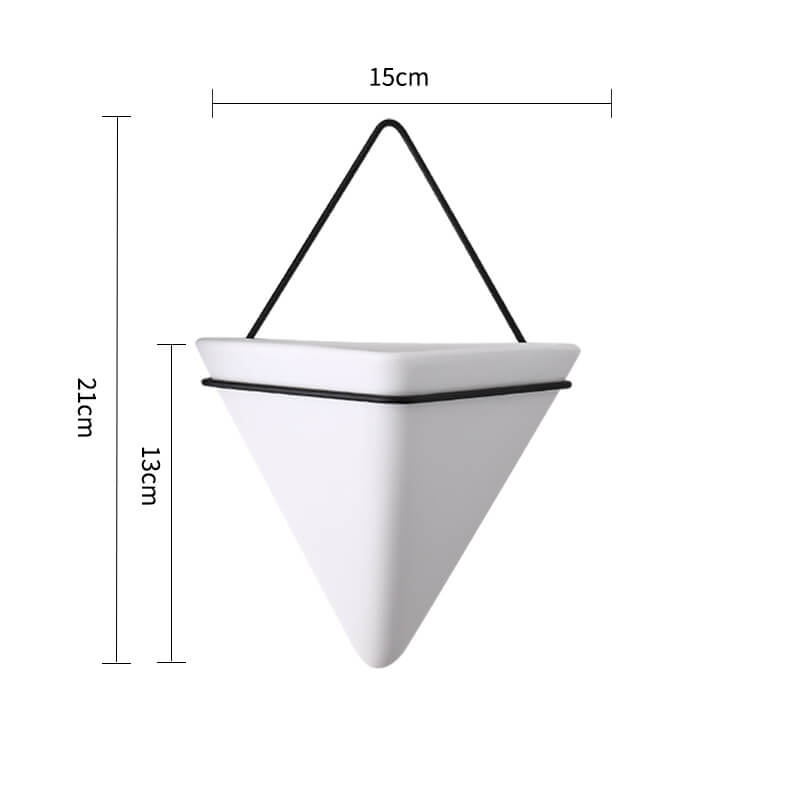 02 White Creative Living Room Wall Hanging Flower Pot Greenery Hanging Background Wall Decoration