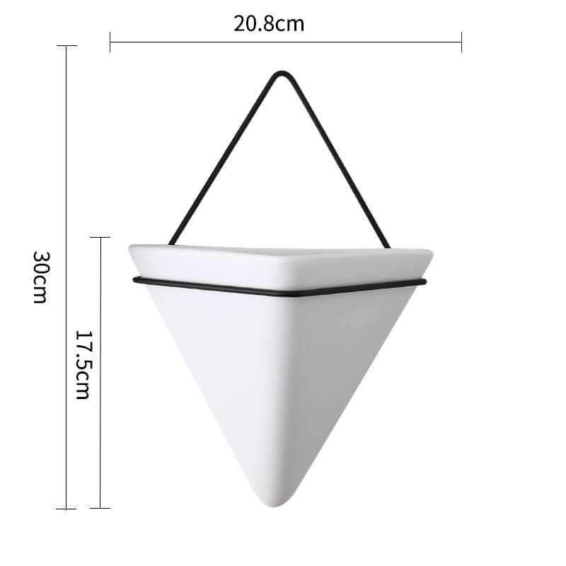 02 White Creative Living Room Wall Hanging Flower Pot Greenery Hanging Background Wall Decoration