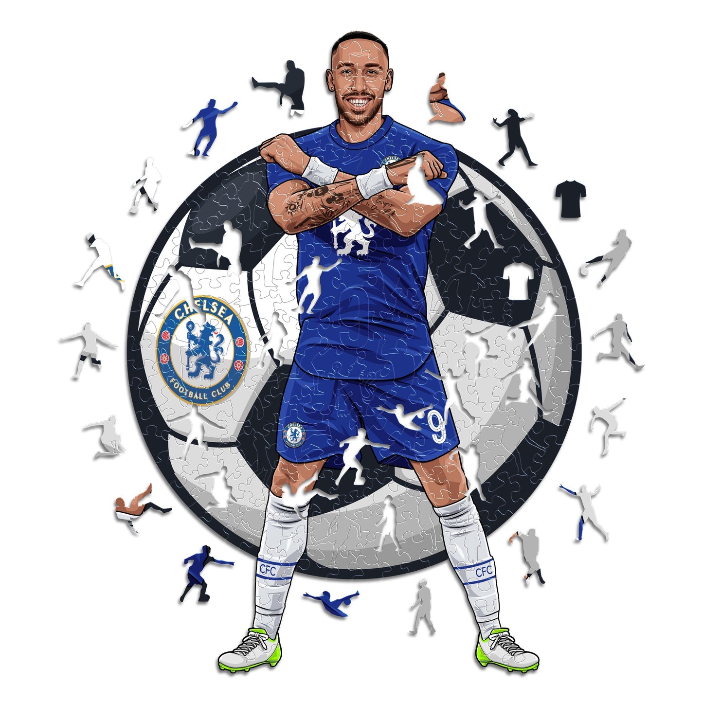 2 PACK Chelsea FC® Logo + Aubameyang