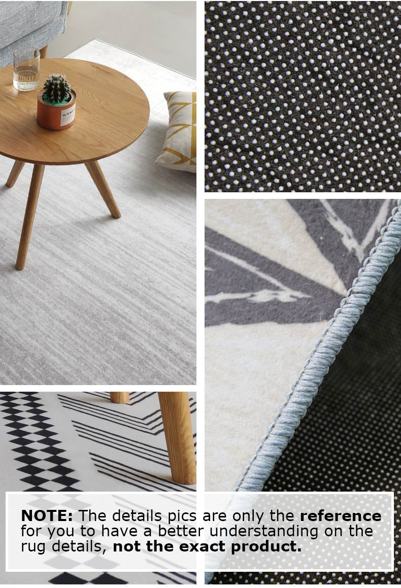 Geometric Gradient Blue Gray Rugs for Living Room Bedroom Hall