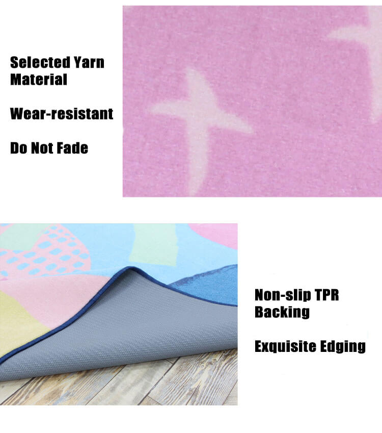 Nordic Romantic Series Sweet Geometric Carpet Rug 04